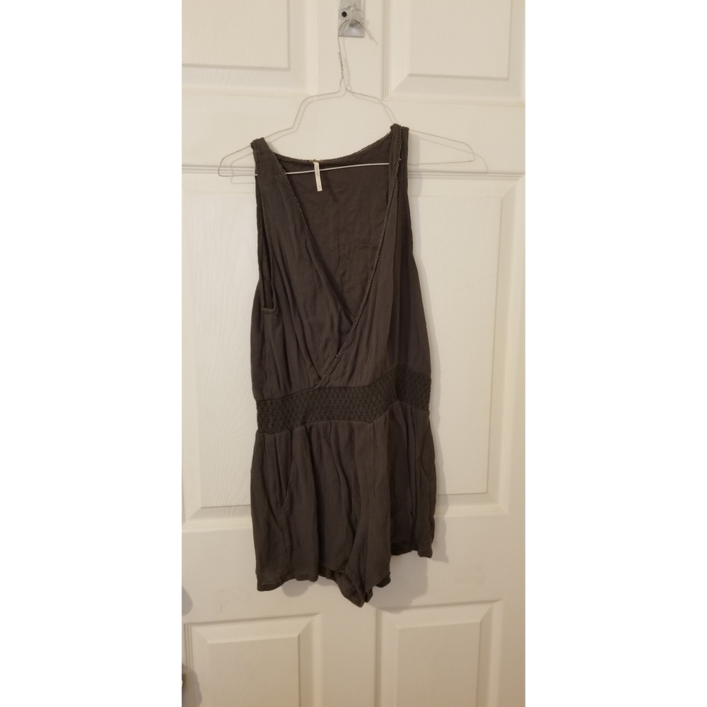 Gray Free People Romper